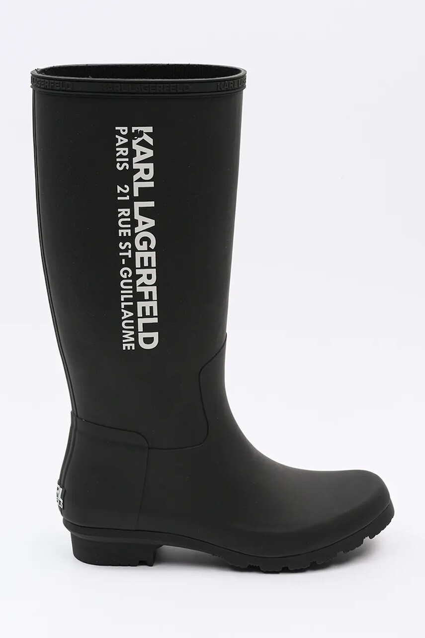 Gumáky Karl Lagerfeld KALOSH dámske, čierna farba, KL47085