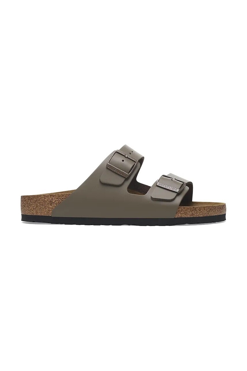 Kožené šľapky Birkenstock Arizona dámske, zelená farba, 1029155