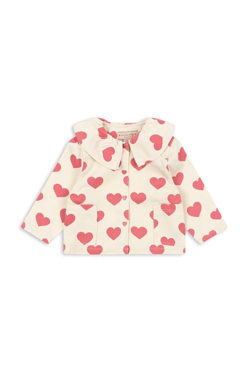 Detská bunda Konges Sløjd MAGOT COLLAR JACKET GOTS béžová farba, KS103364