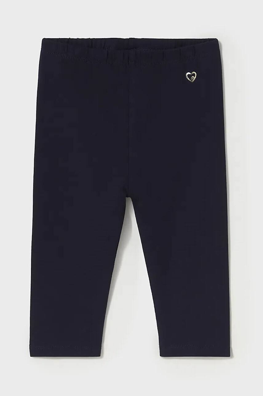 Bavlnené legíny pre bábätká Mayoral tmavomodrá farba, jednofarebné, 703