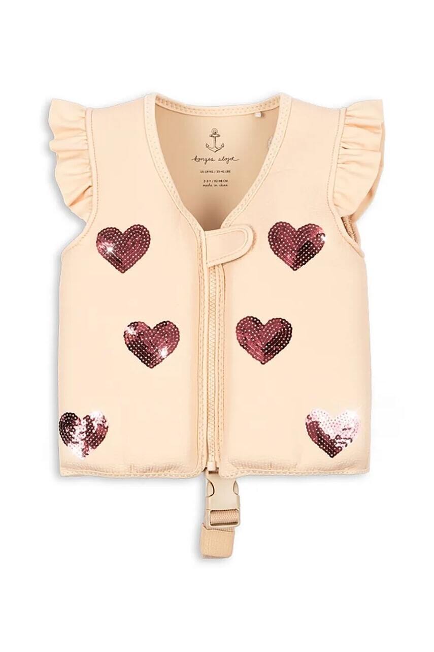Detská plavecká vesta Konges Sløjd AVERY SWIM VEST béžová farba, KS103361