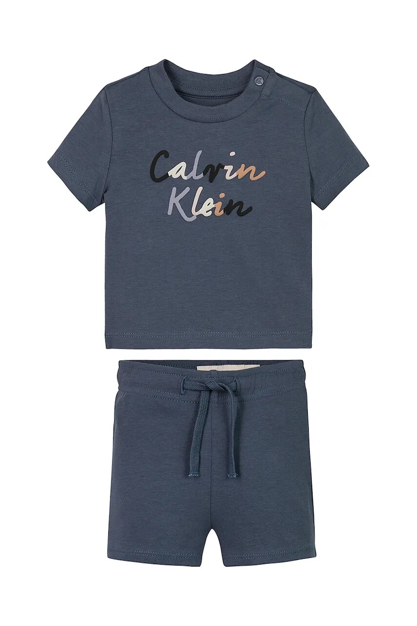 Detská súprava Calvin Klein Jeans šedá farba, IN0IN00306