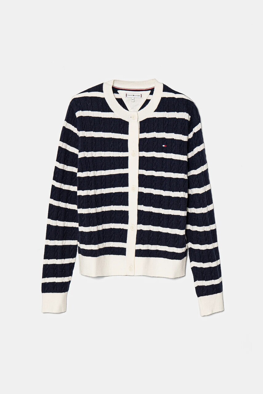 Detský sveter Tommy Hilfiger tmavomodrá farba, KG0KG08467