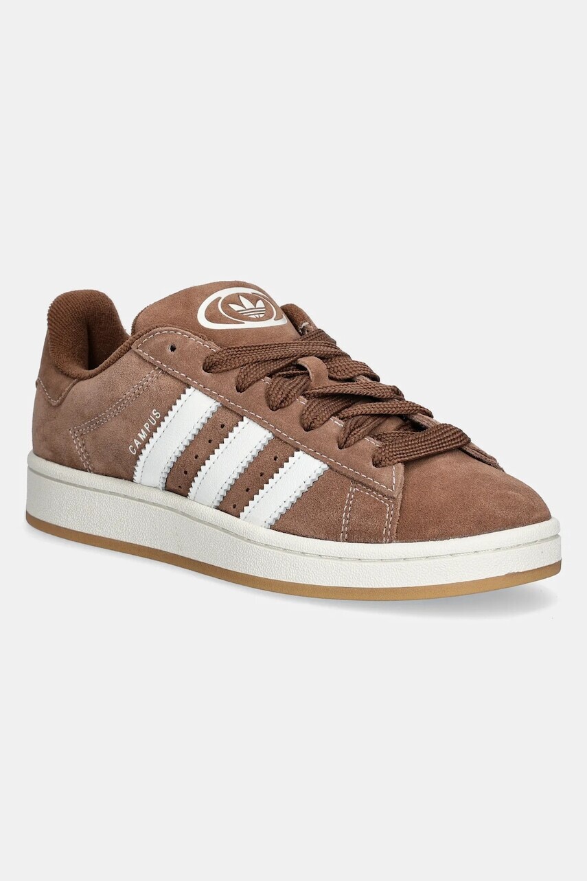 Semišové tenisky adidas Originals Campus 00s dámske, hnedá farba, JS2760