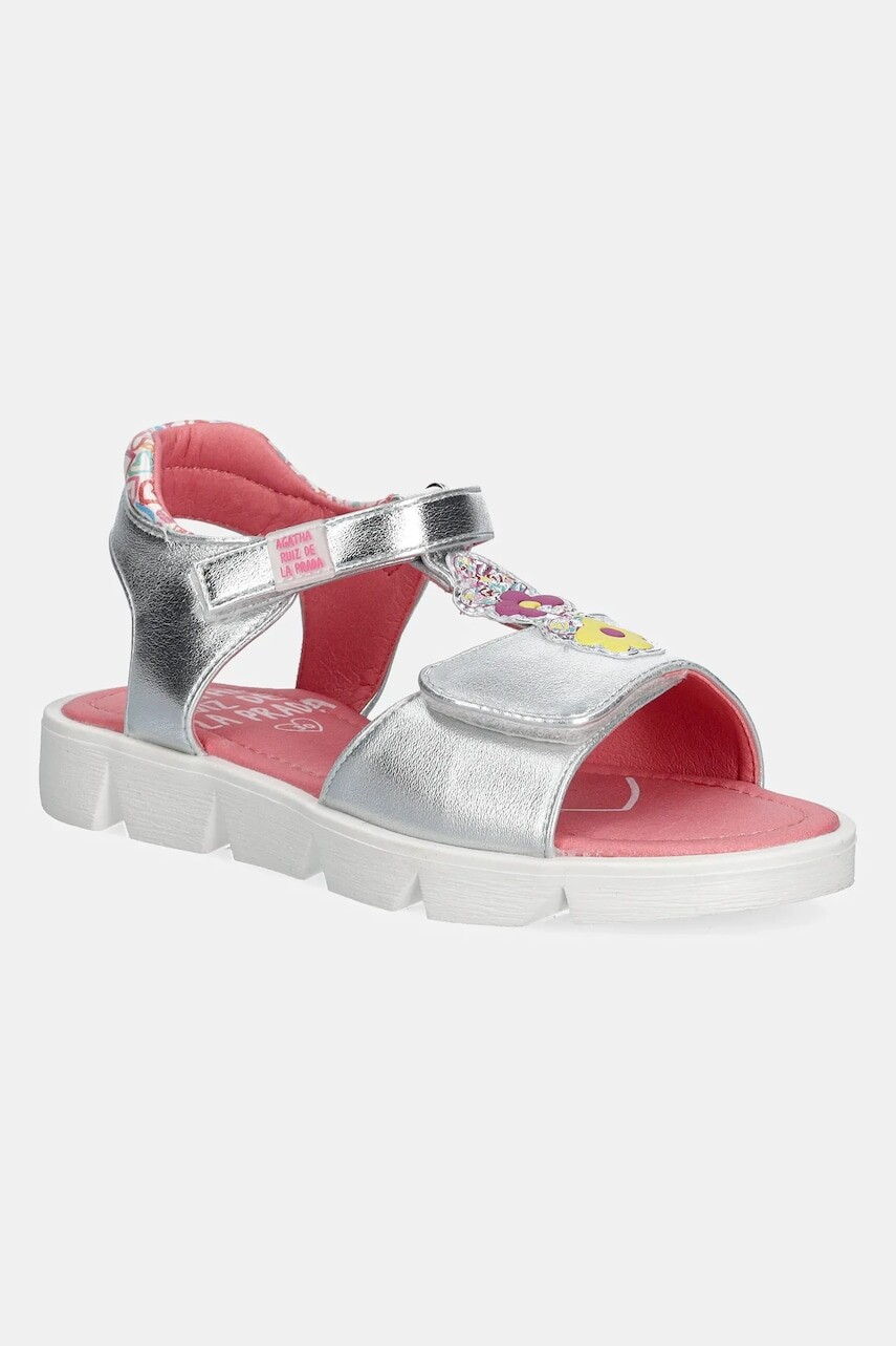 Detské sandále Agatha Ruiz de la Prada strieborná farba, 252925
