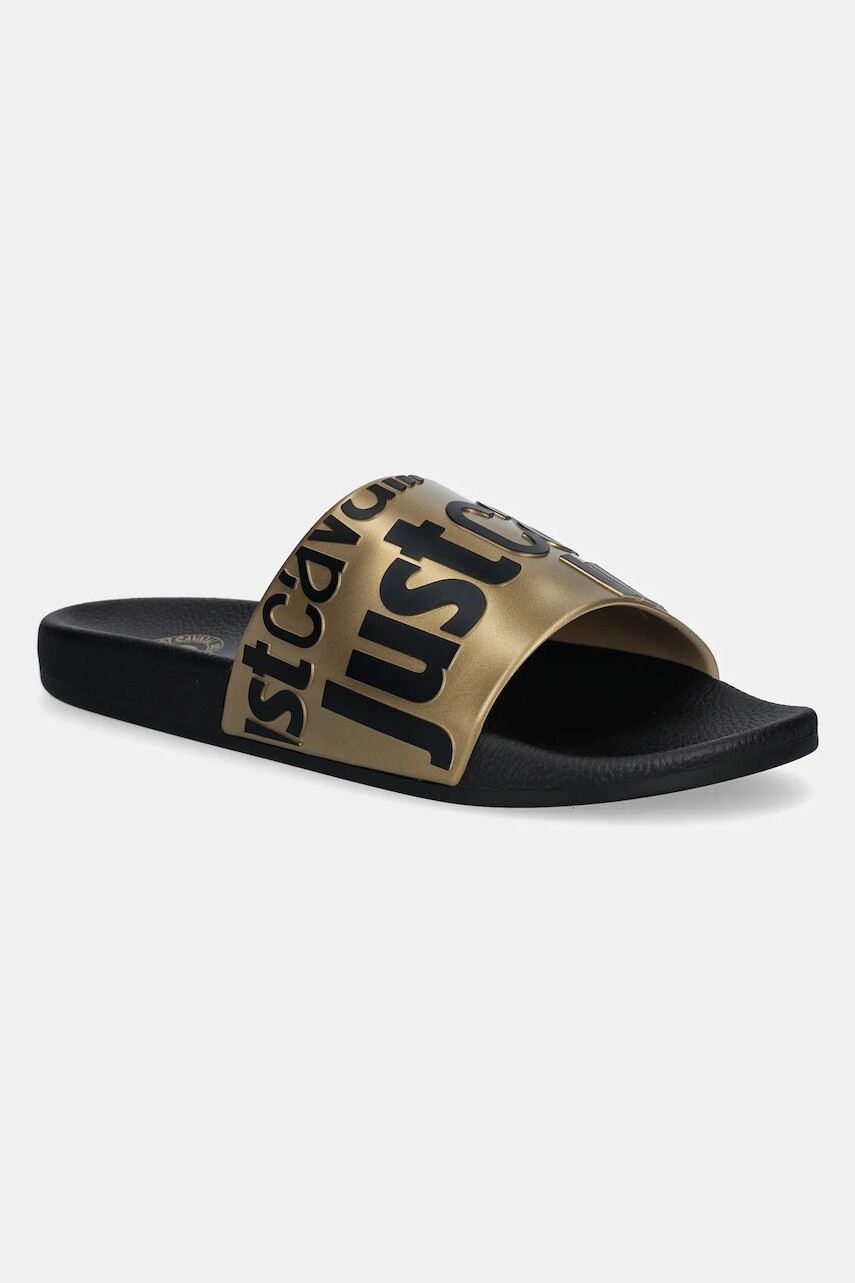 Šľapky Just Cavalli pánske, čierna farba, 78QA3SZ1ZS785PL9