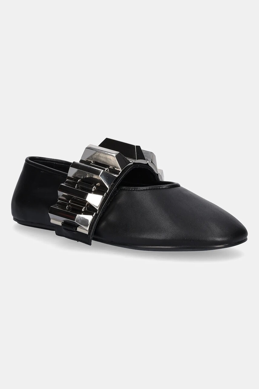Baleríny Jeffrey Campbell Rigid čierna farba, JC-1555-3-3
