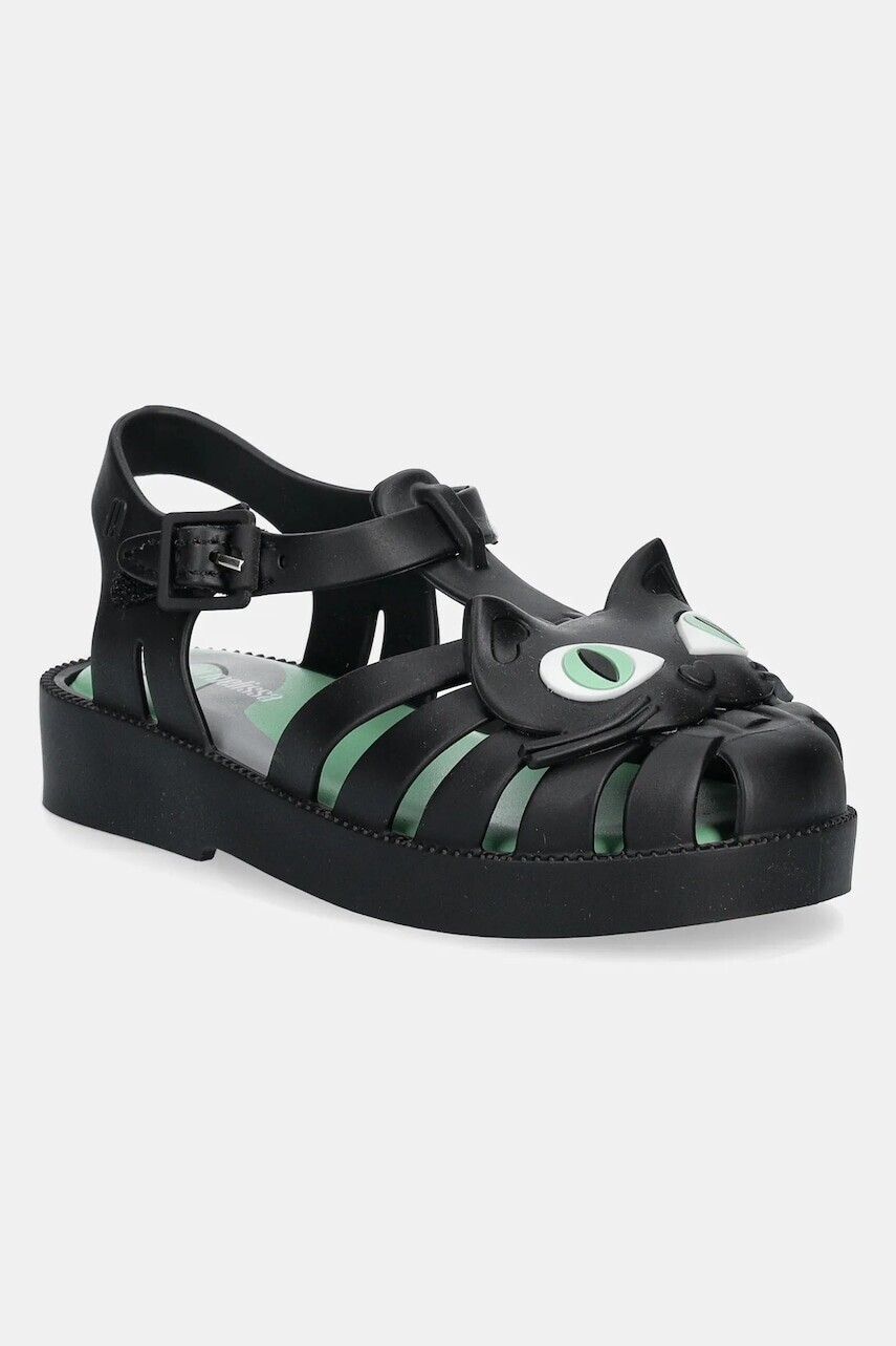 Detské sandále Melissa POSSESSION CAT čierna farba, M.36130