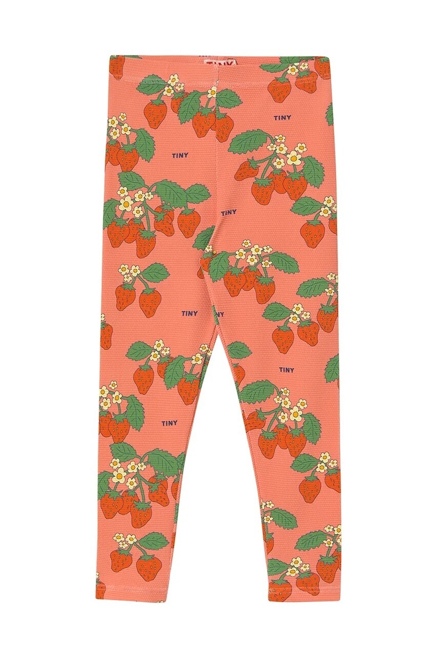 Detské plavecké legíny Tinycottons STRAWBERRIES PANT ružová farba, SS25-292
