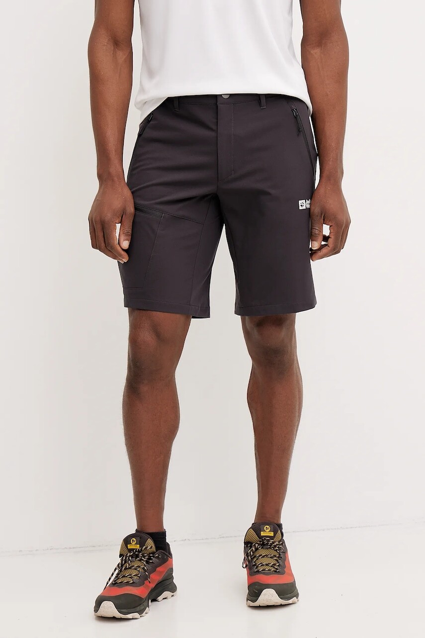 Turistické šortky Jack Wolfskin Pico Trail šedá farba, A63908