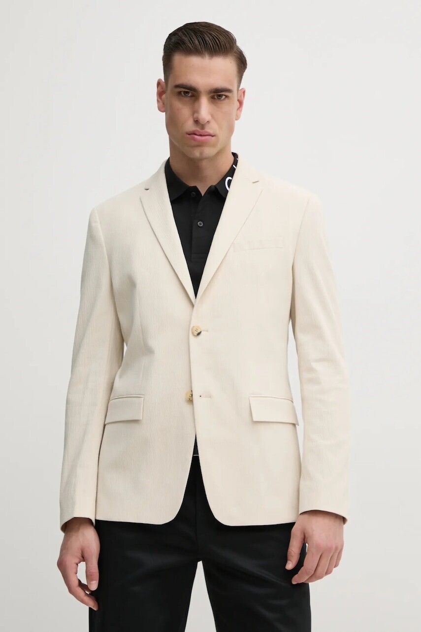 Sako Calvin Klein pánske, béžová farba, K10K113926