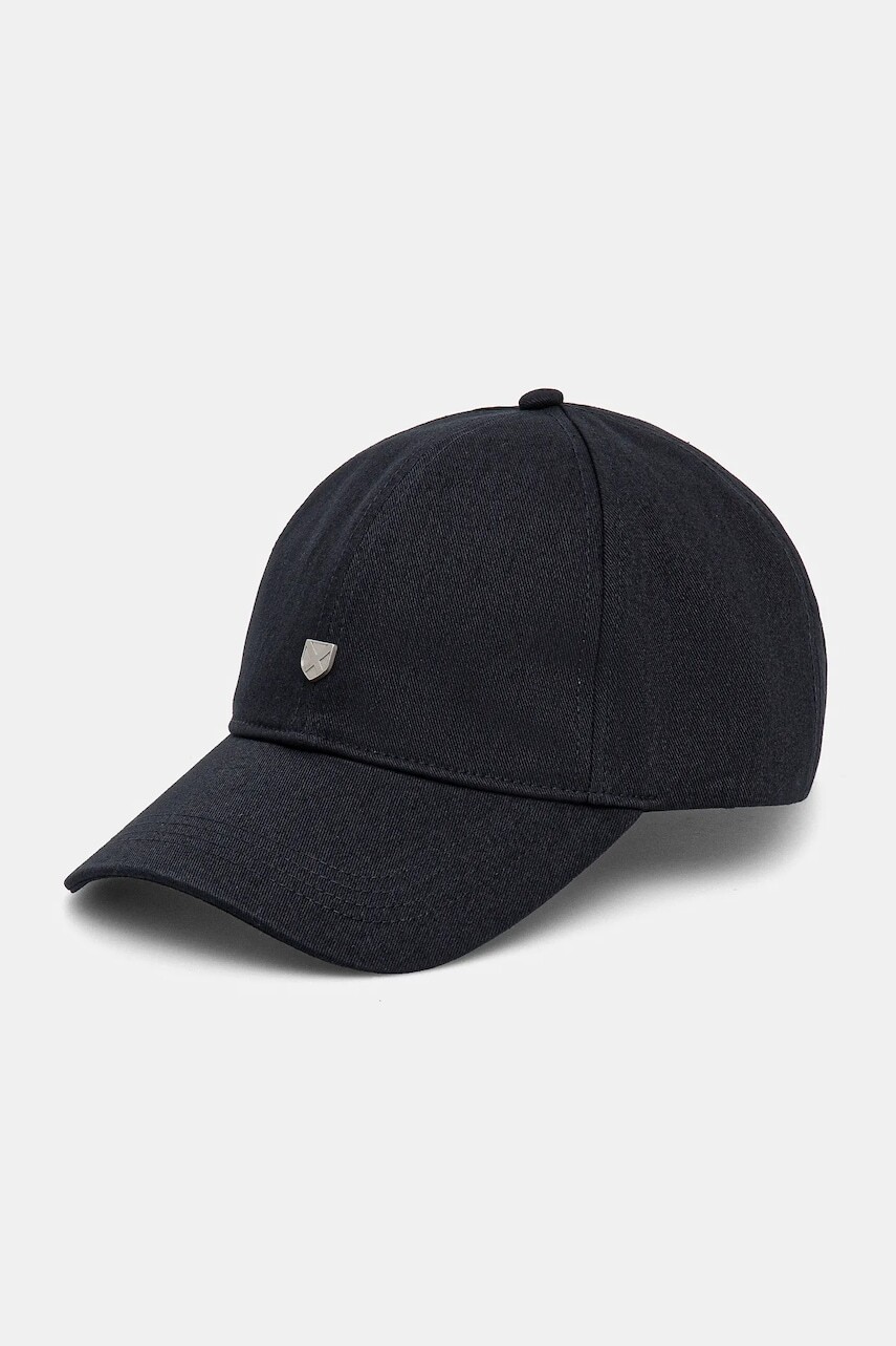 Bavlnená šiltovka Barbour Cascade Shield Cap tmavomodrá farba, jednofarebná, MHA0902