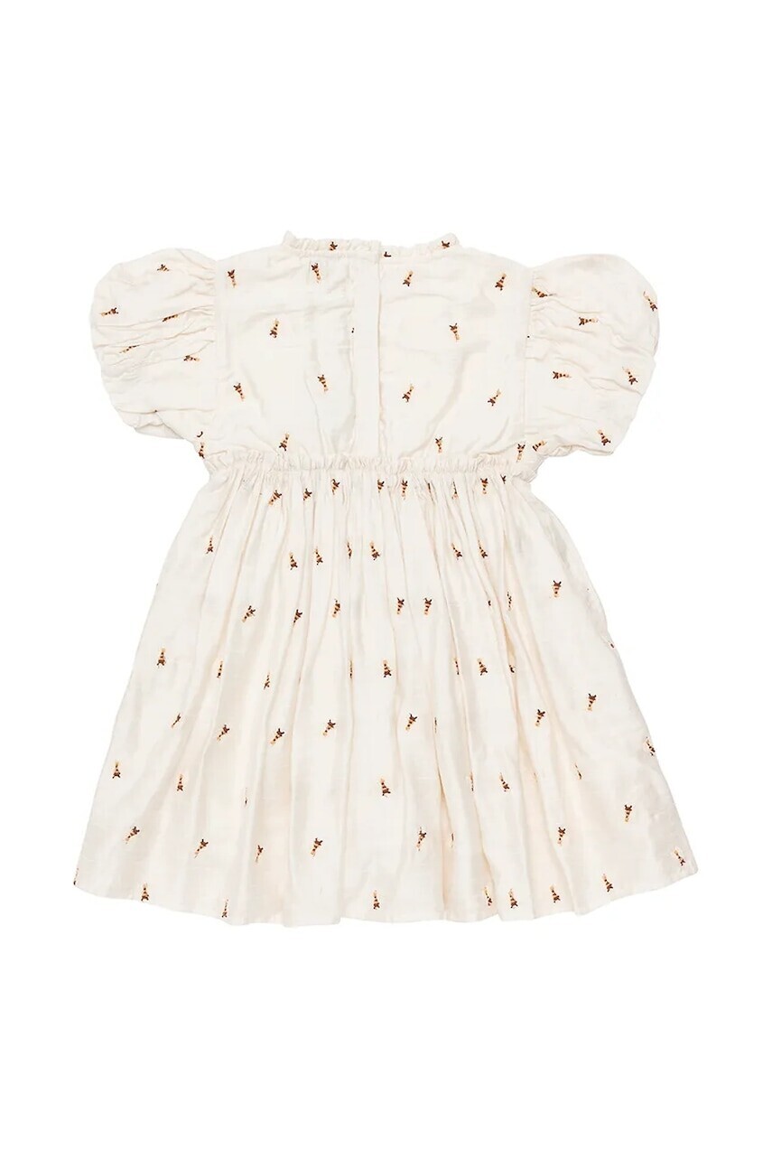Dievčenské šaty Donsje Clarize Dress Bees biela farba, mini, áčkový strih, 4095002