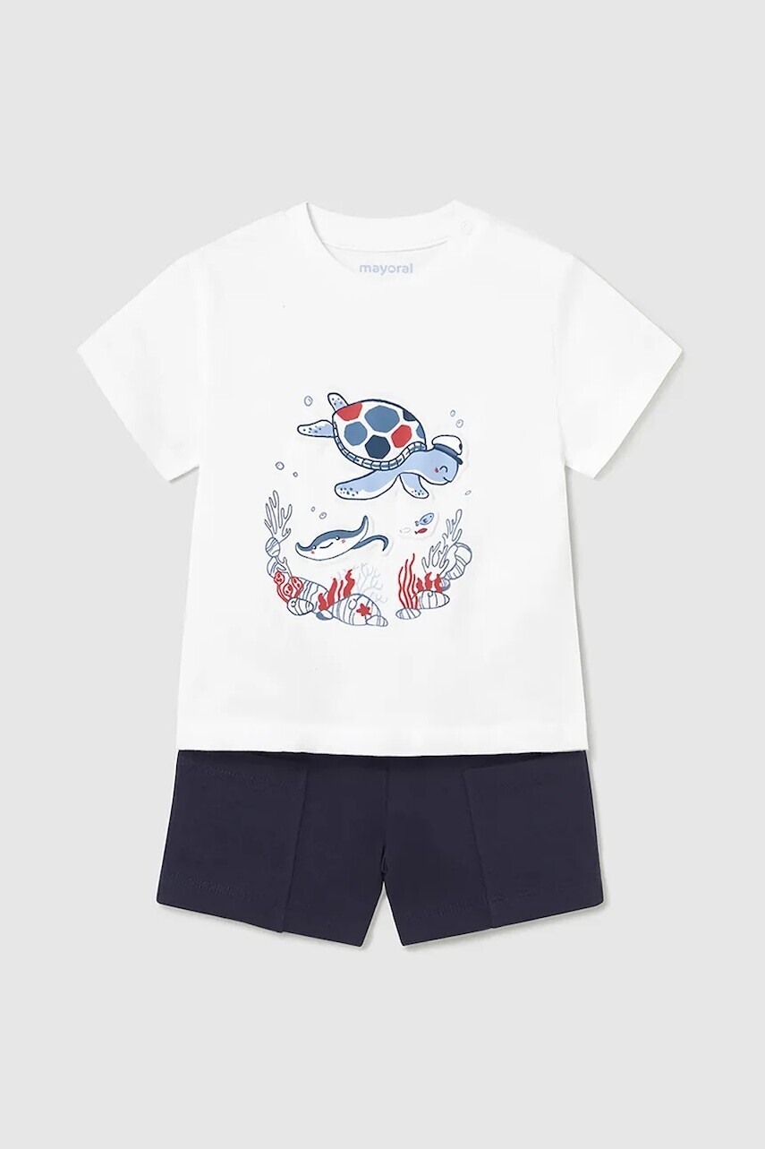 Detská bavlnená súprava Mayoral biela farba, 1654