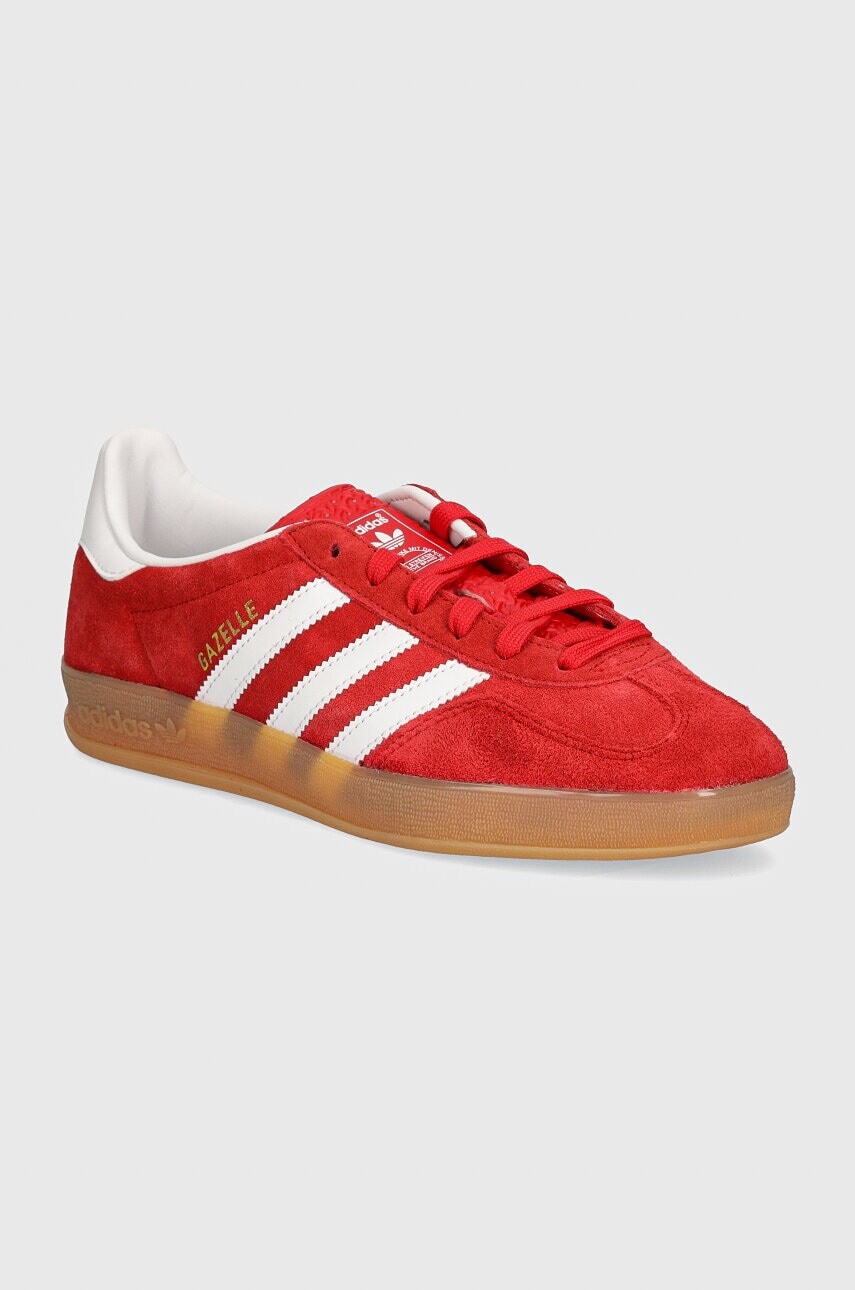 Semišové tenisky adidas Originals Gazelle Indoor červená farba, JI2063