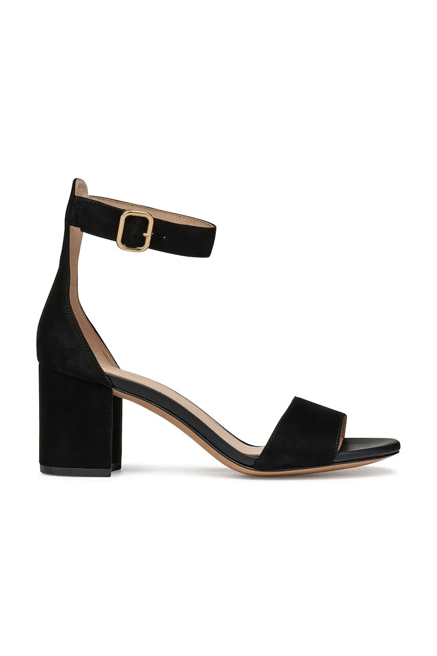 Semišové sandále Geox D VIRNILISA 65 S čierna farba, D55YZA 00021 C9999