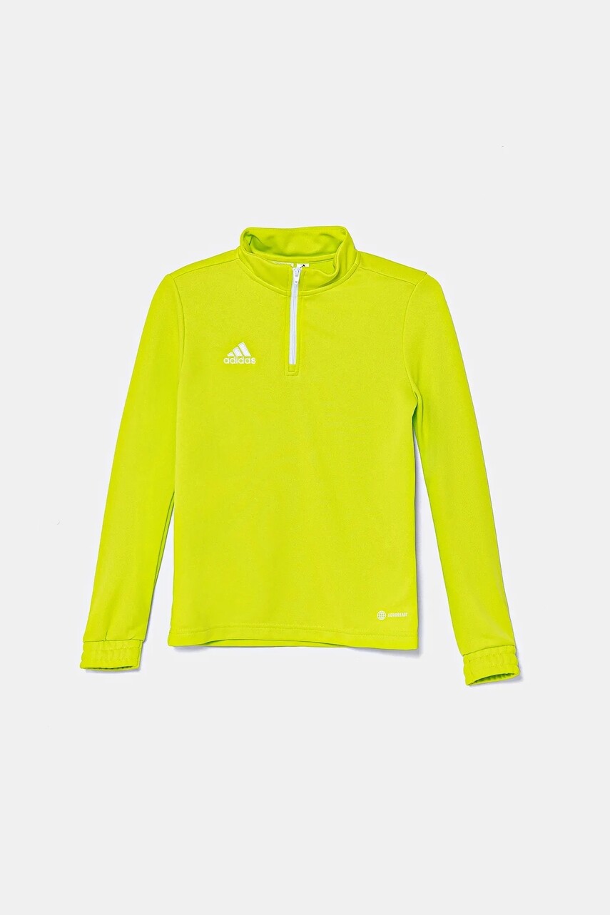 Detská mikina adidas Performance zelená farba, jednofarebná, HC5060
