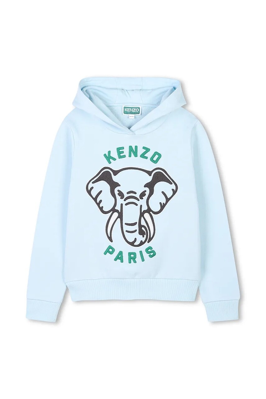 Detská bavlnená mikina Kenzo Kids s kapucňou, s potlačou, K61127