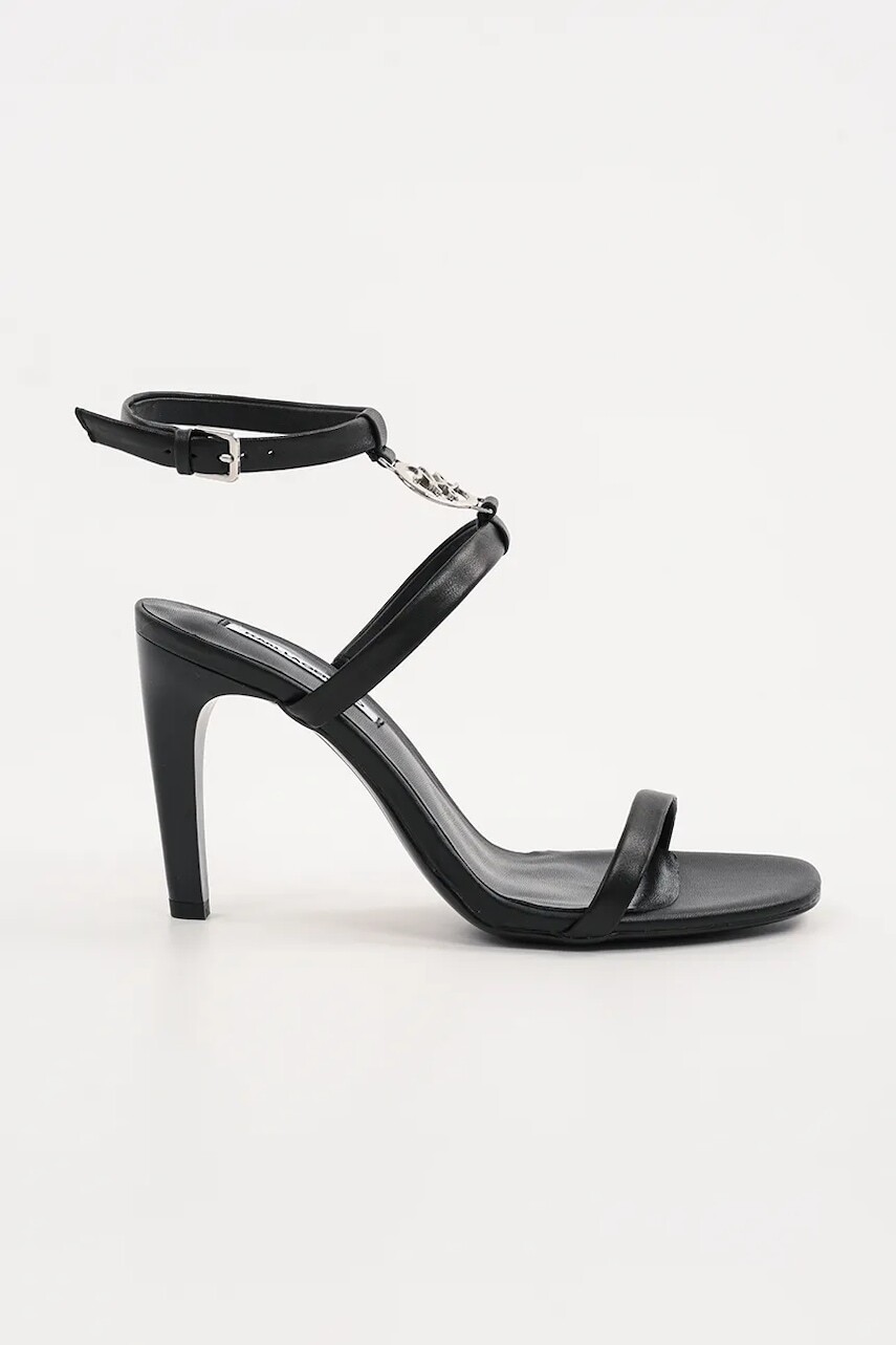 Kožené sandále Karl Lagerfeld BELVIA čierna farba, KL32914