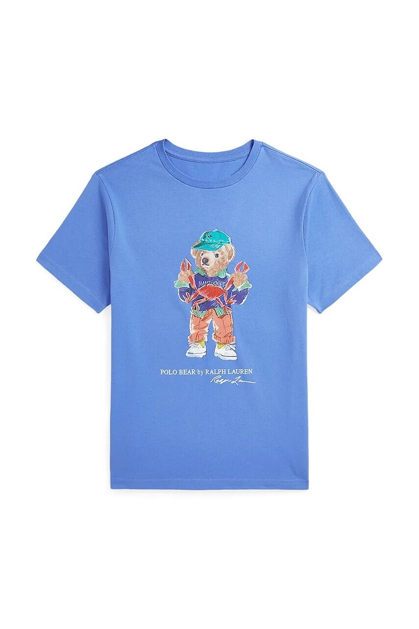 Detské bavlnené tričko Polo Ralph Lauren s potlačou, 323973136001