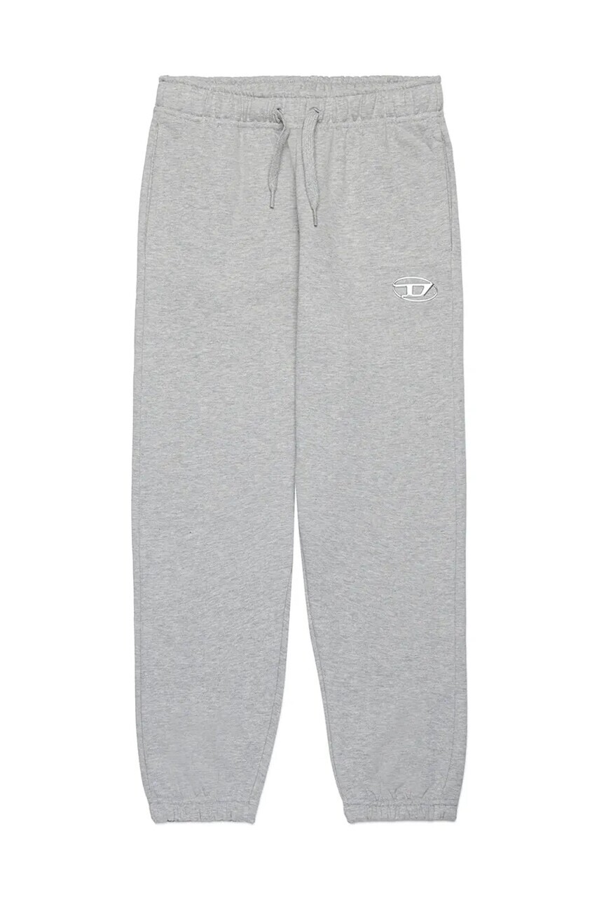 Detské bavlnené tepláky Diesel PMACISD TROUSERS šedá farba, jednofarebné, J02317