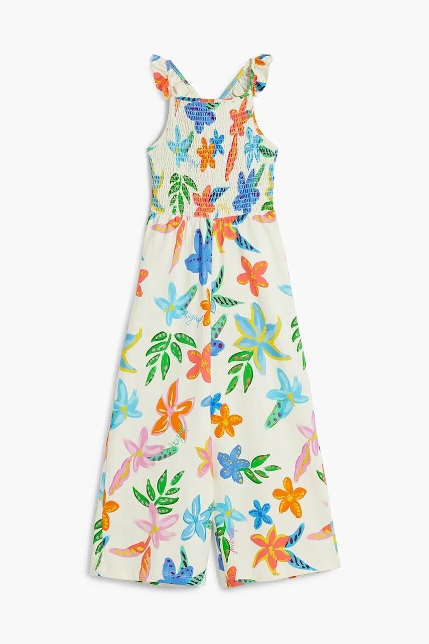 Detský bavlnený overal Desigual béžová farba, bavlnený, 25SGPK02