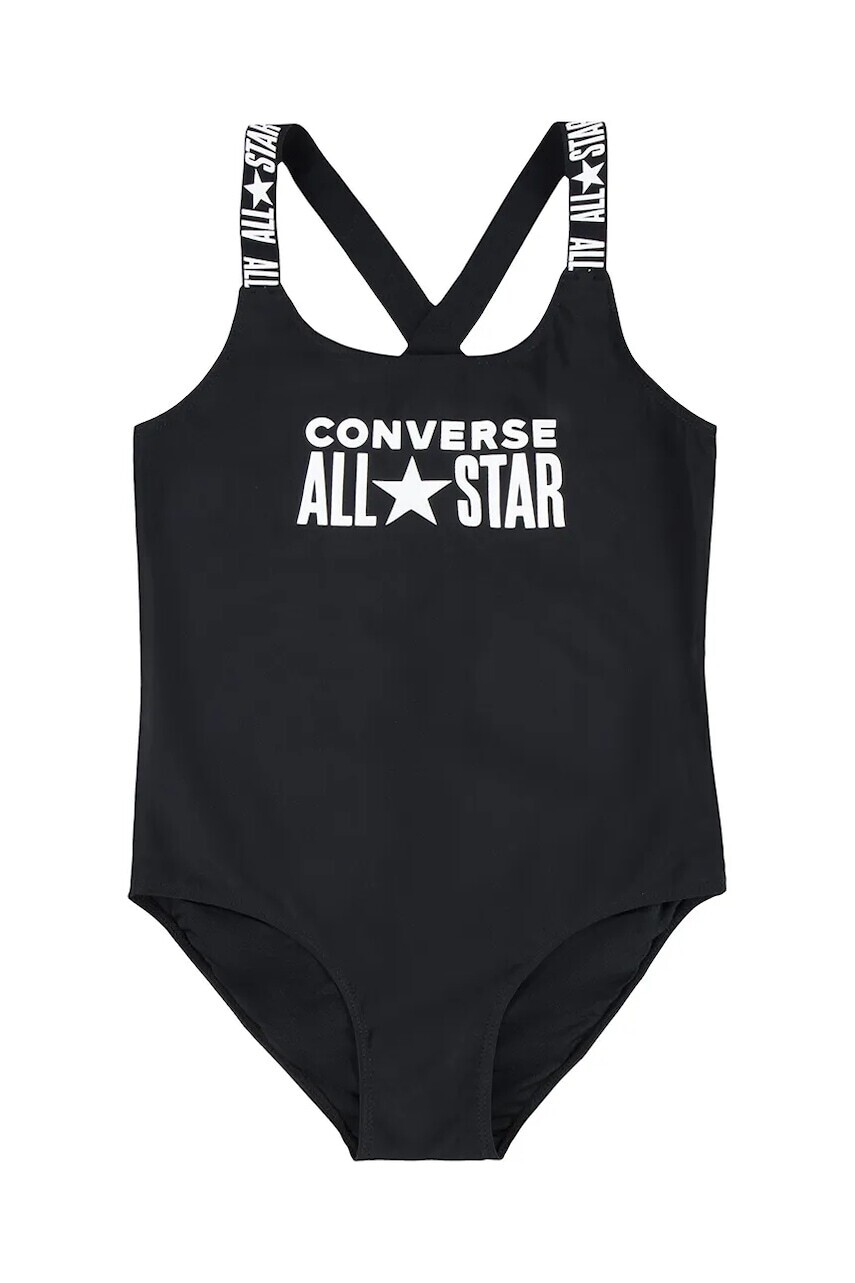Jednodielne detské plavky Converse čierna farba, 3CD456