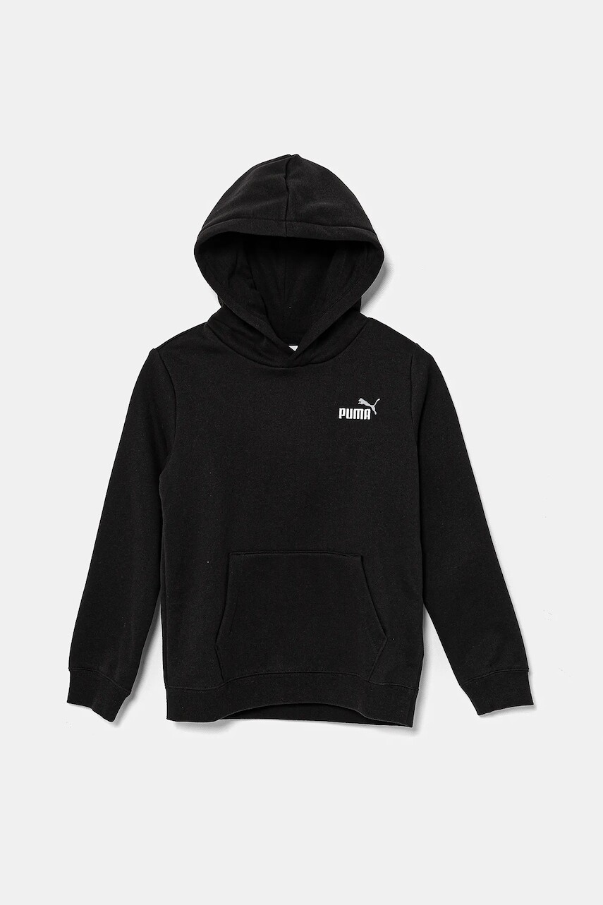 Detská mikina Puma ESS 2 COLOR Small No. 1 Logo Hoodie FL čierna farba, s kapucňou, jednofarebná, 685825