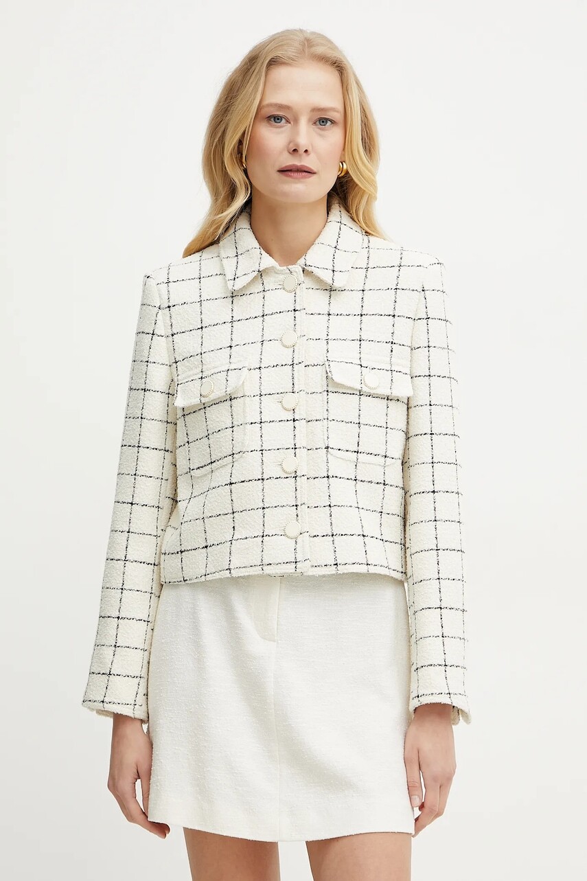 Sako Marella NATTE béžová farba, jednoradové, vzorovaná, 2513041111200