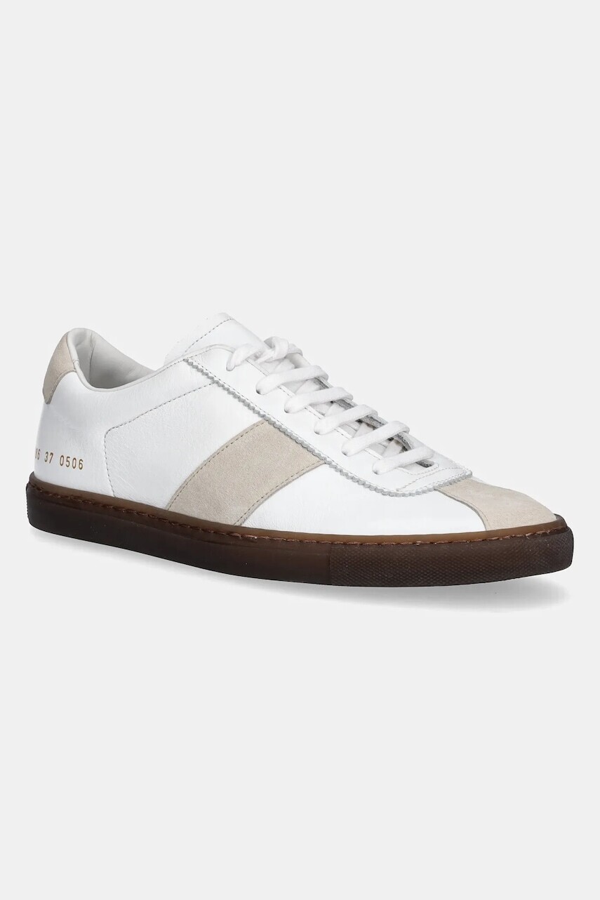 Kožené tenisky Common Projects Field Trainer dámske, biela farba, 6186