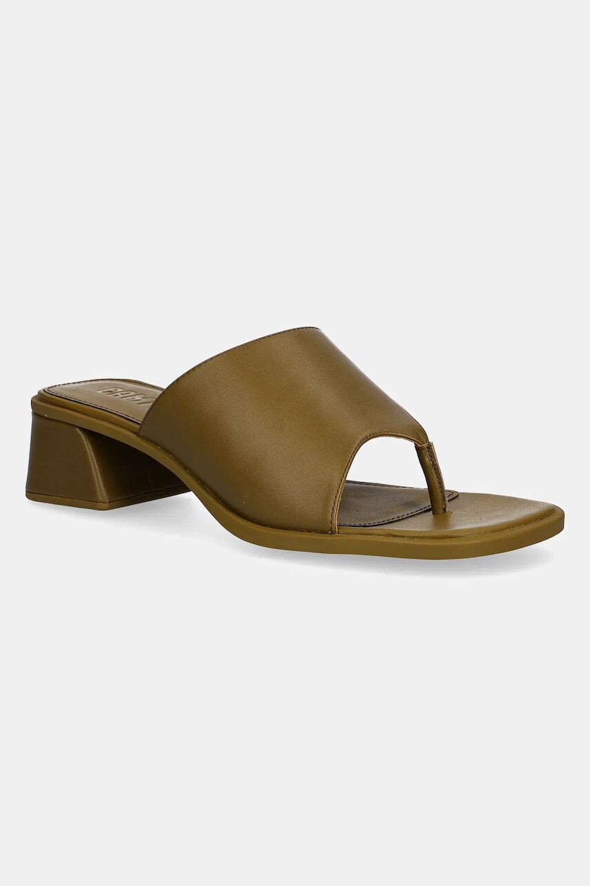 Kožené sandále Camper Kora Sandal zelená farba, K201738-002