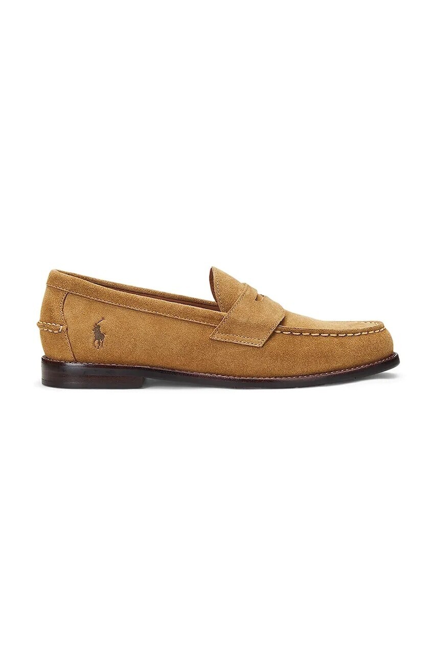 Semišové mokasíny Polo Ralph Lauren Alston Penny pánske, béžová farba, 803961416002