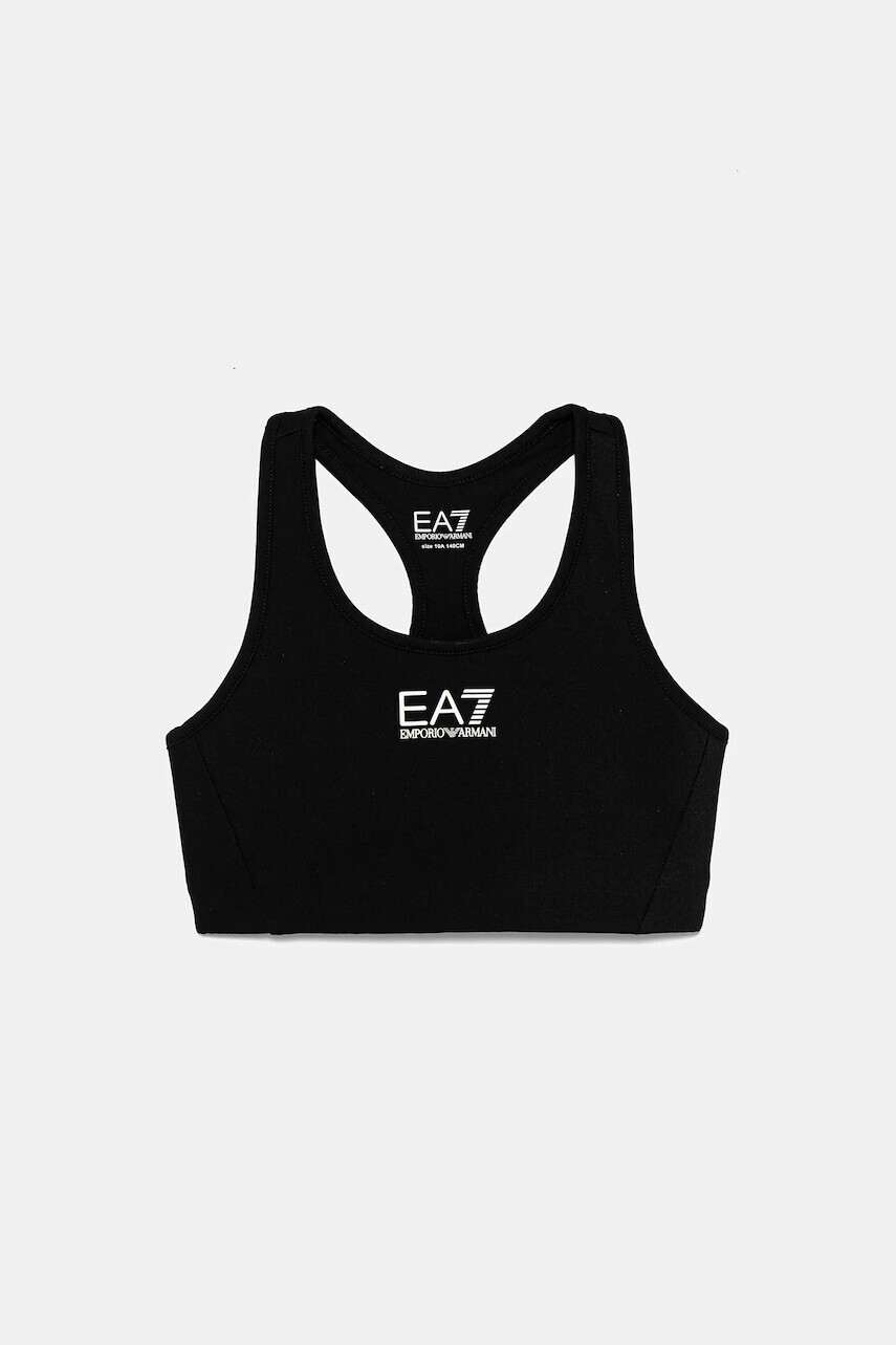 Detská športová podprsenka EA7 Emporio Armani čierna farba, 7G000033 AF12625
