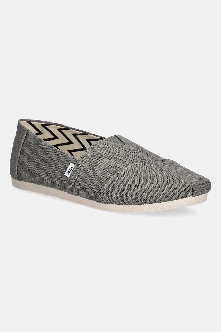 Espadrilky Toms HERITAGE šedá farba, 10021903