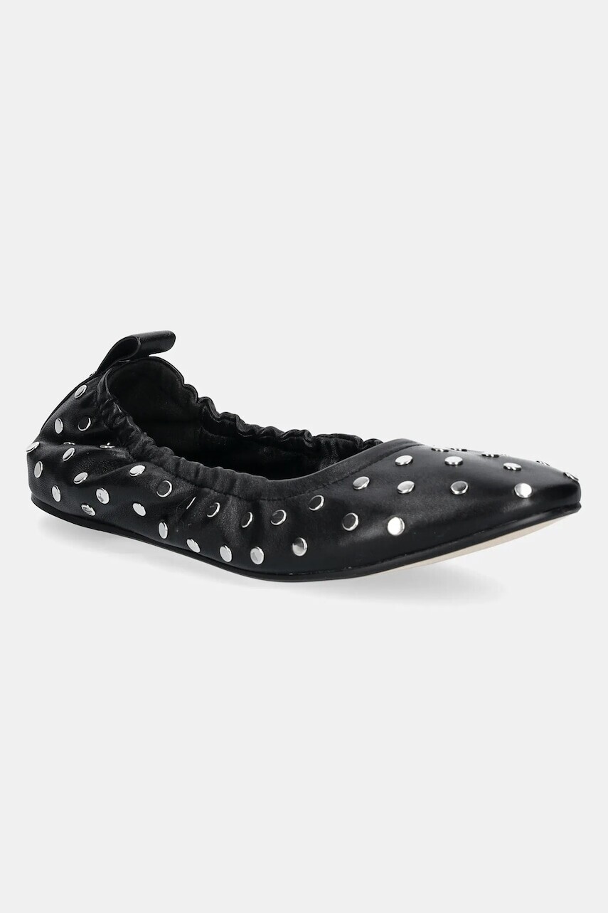 Kožené balerínky MICHAEL Michael Kors Amy čierna farba, 40S5AYFP2L.001