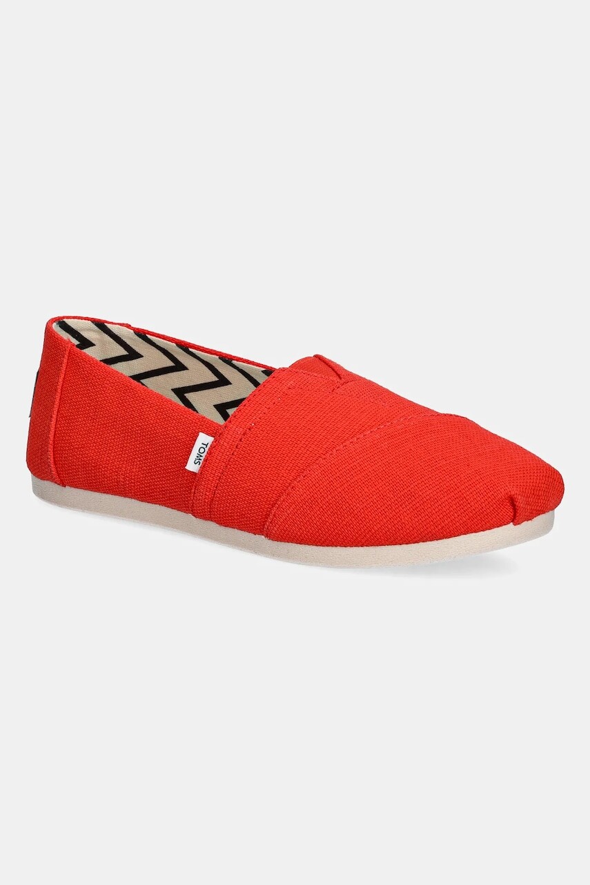 Espadrilky Toms HERITAGE CANVAS červená farba, 10021933