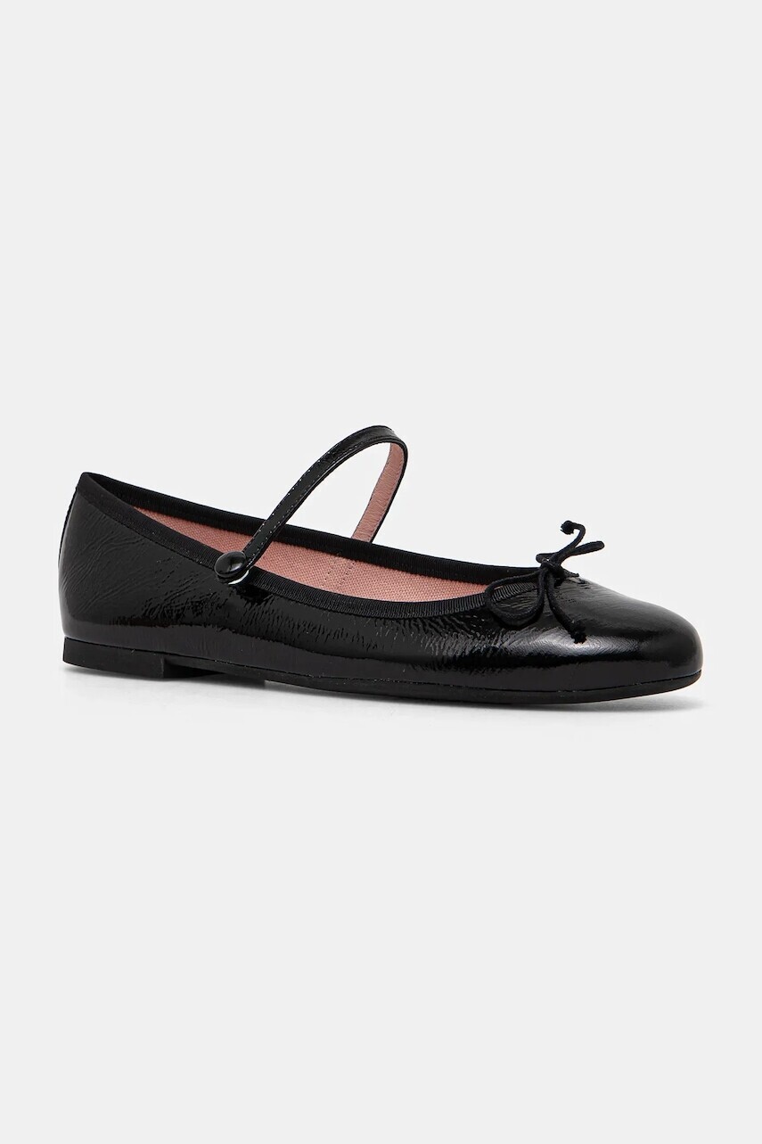 Kožené balerínky Pretty Ballerinas Nicole čierna farba, 52073_A
