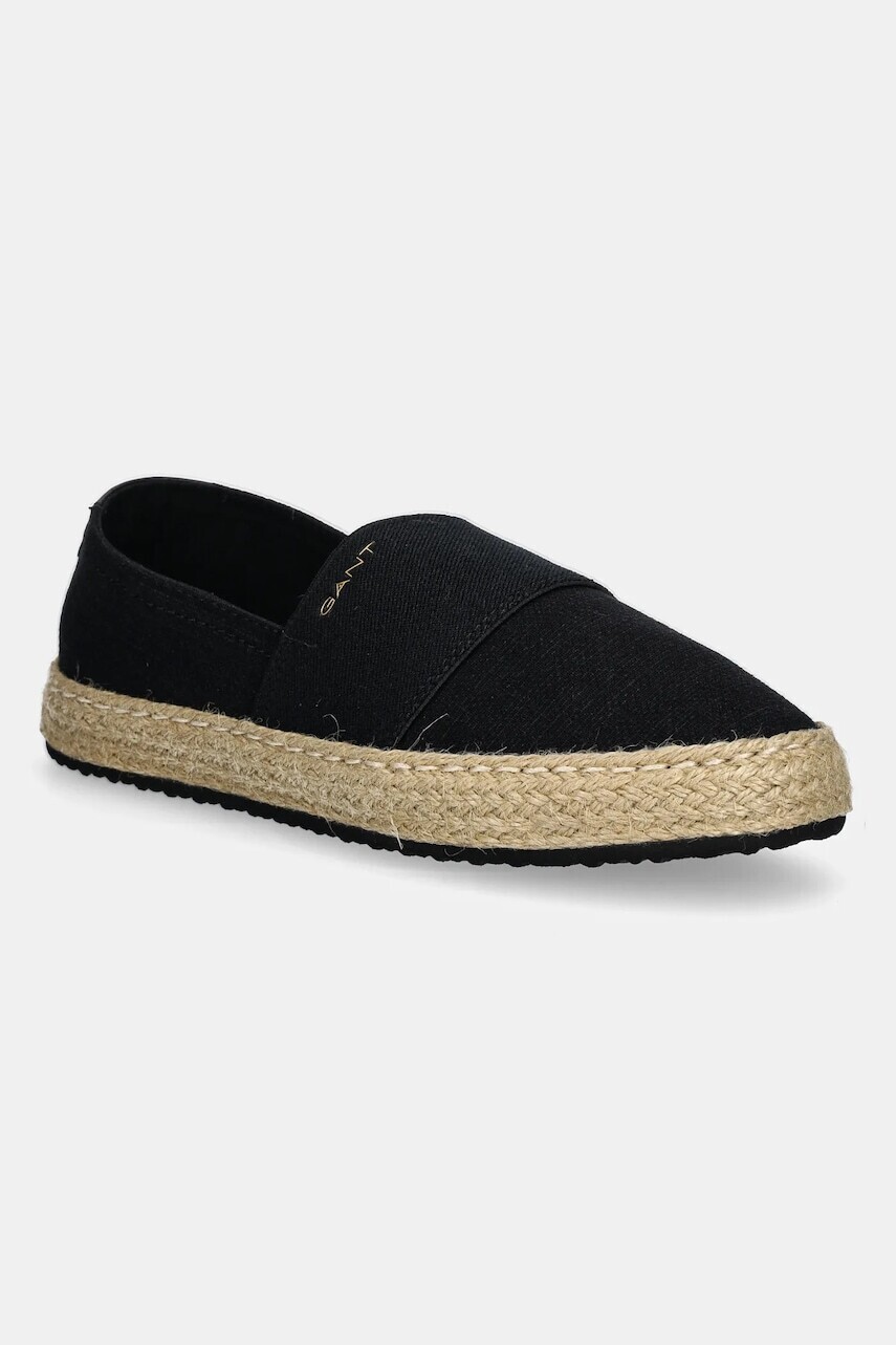 Espadrilky Gant Raffiaville čierna farba, 30568943.G00