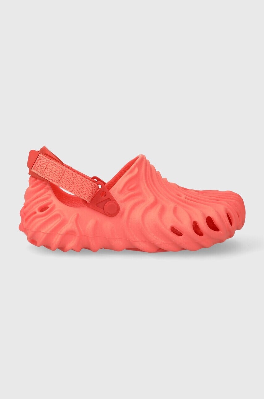 Detské šľapky Crocs Salehe Bembury x The Pollex Clog detské, oranžová farba