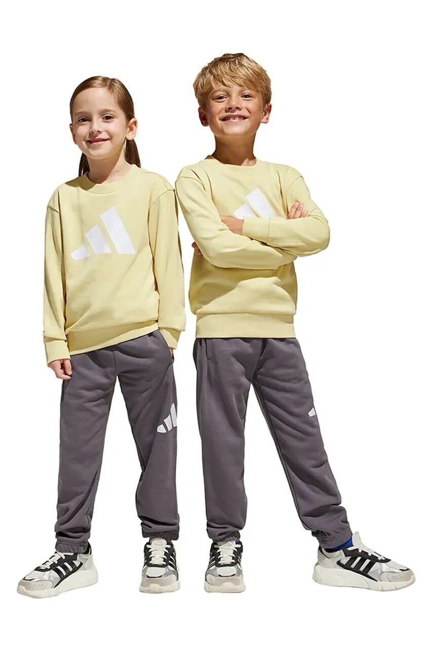 Detská tepláková súprava adidas 2-pak zelená farba, JE1384