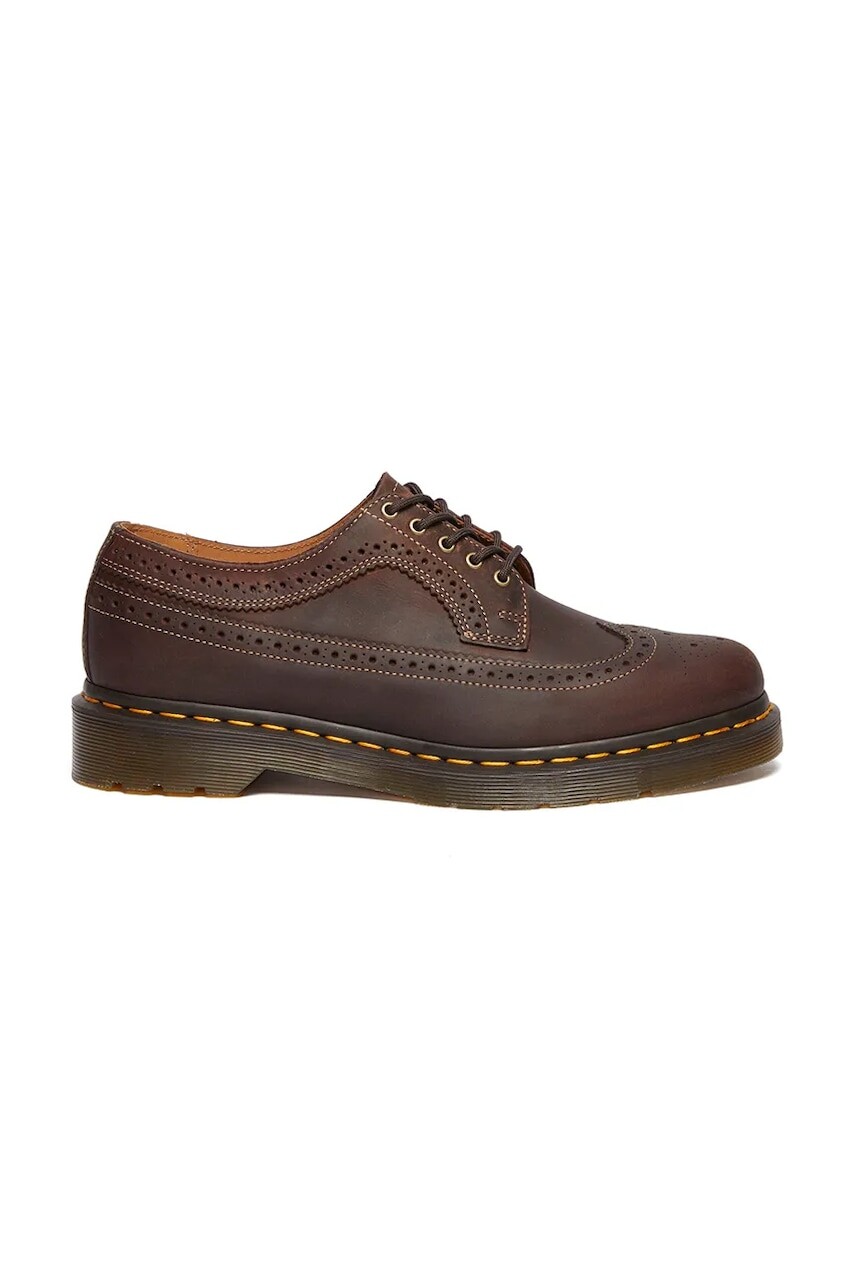 Kožené poltopánky Dr. Martens 3989 YS hnedá farba, DM40553201