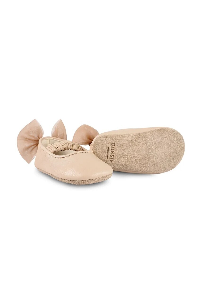 Detské kožené balerínky Donsje Luyax Ballerinas béžová farba, 1041100