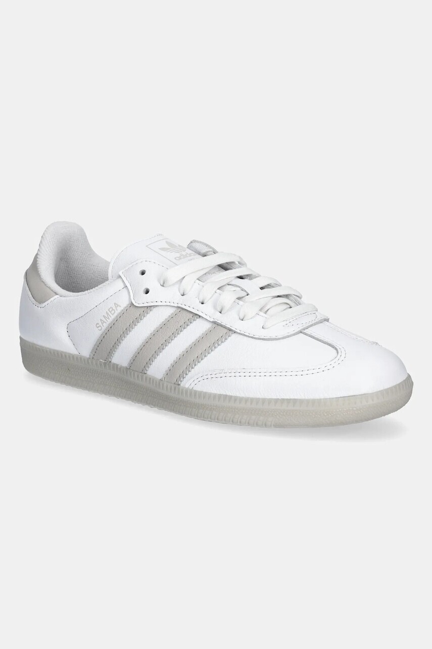 Kožené tenisky adidas Originals Samba OG biela farba, JI3206