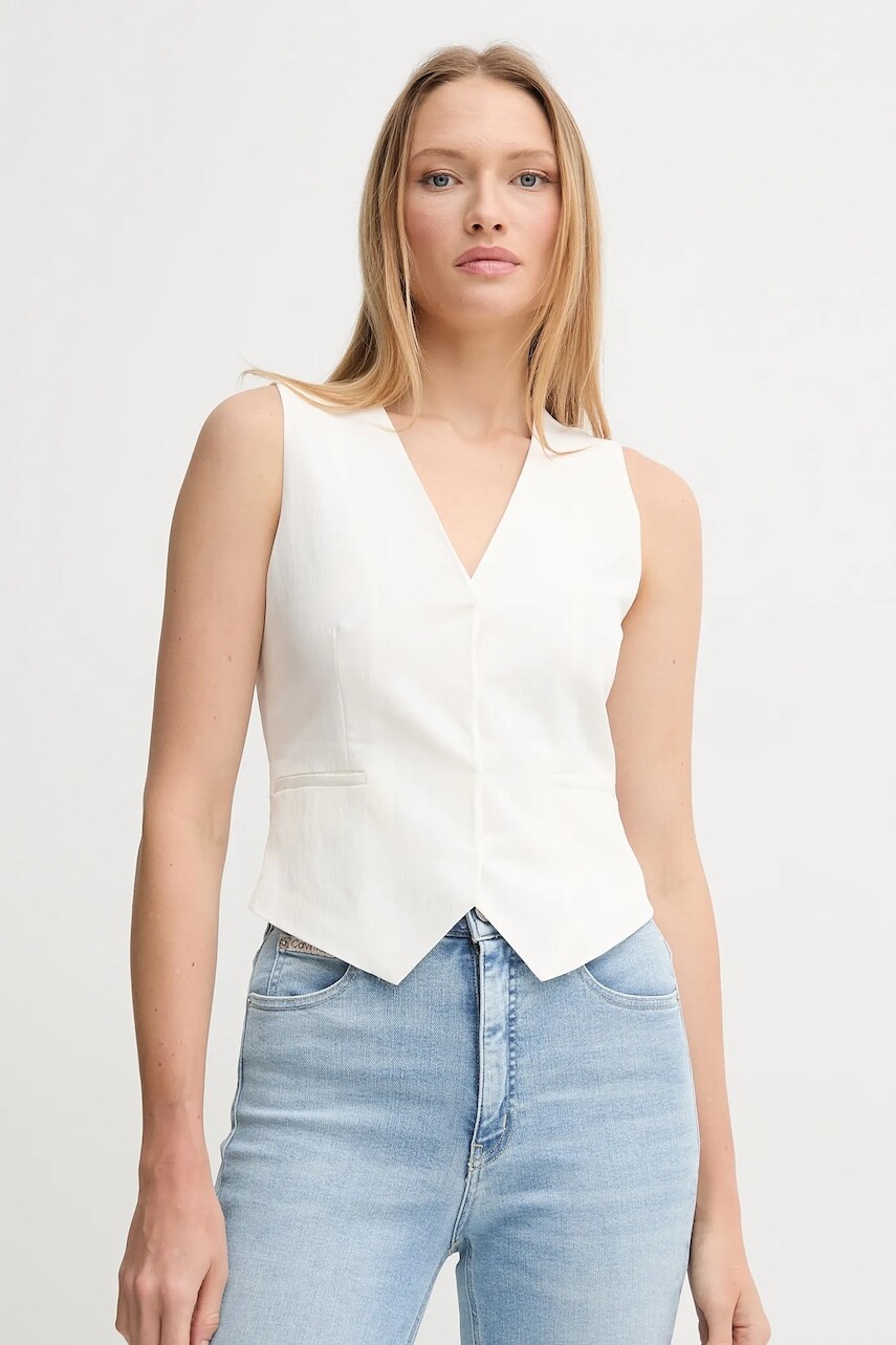 Vesta Calvin Klein béžová farba, jednoradová, K20K208242