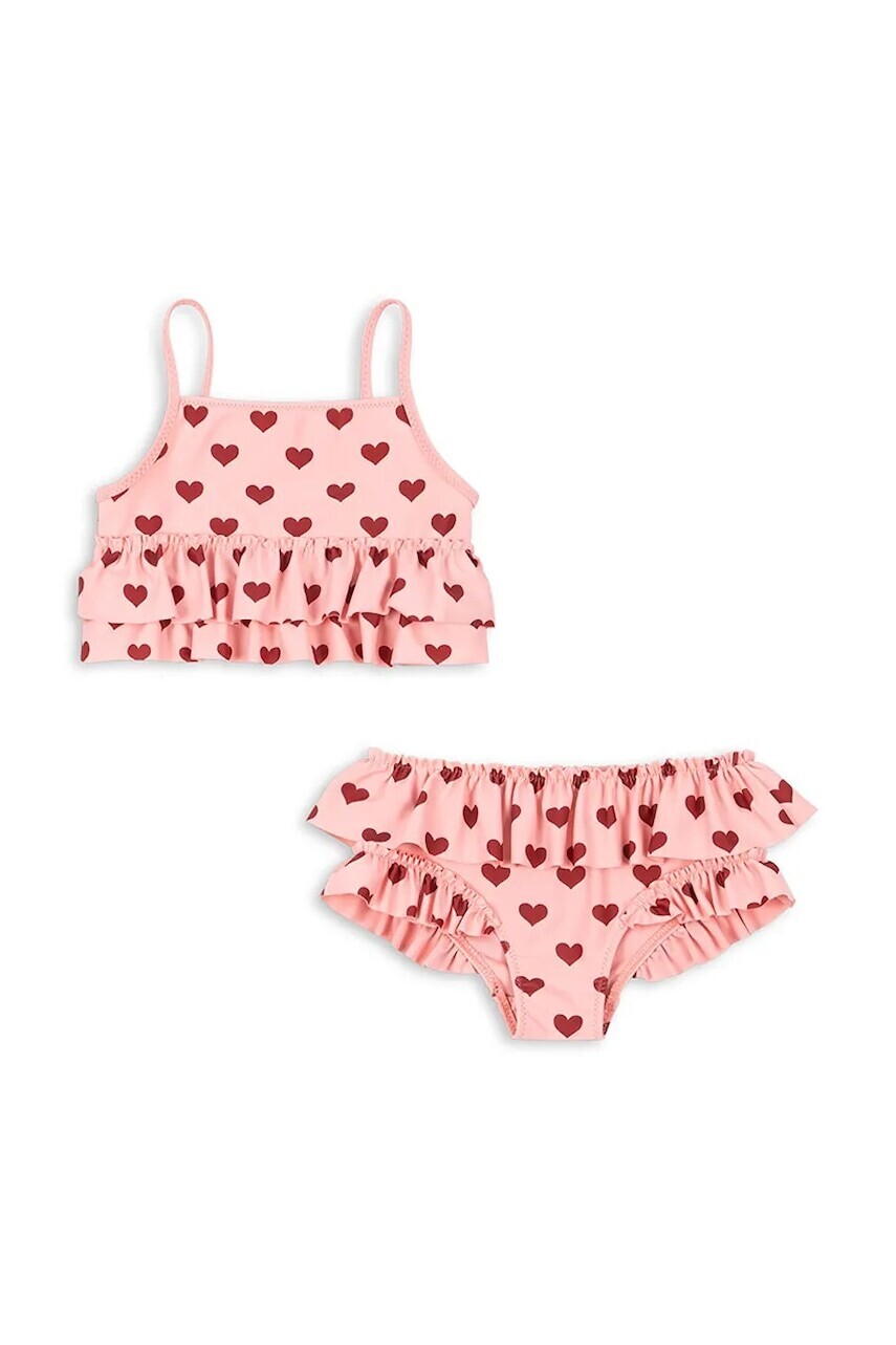 Dvojdielne detské plavky Konges Sløjd MANUCA FRILL BIKINI GRS ružová farba, KS103261