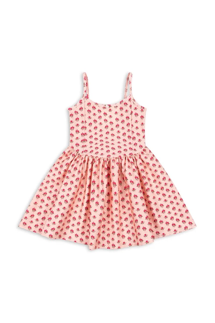 Dievčenské šaty Konges Sløjd MOUSSE DRESS ružová farba, mini, áčkový strih, KS103201