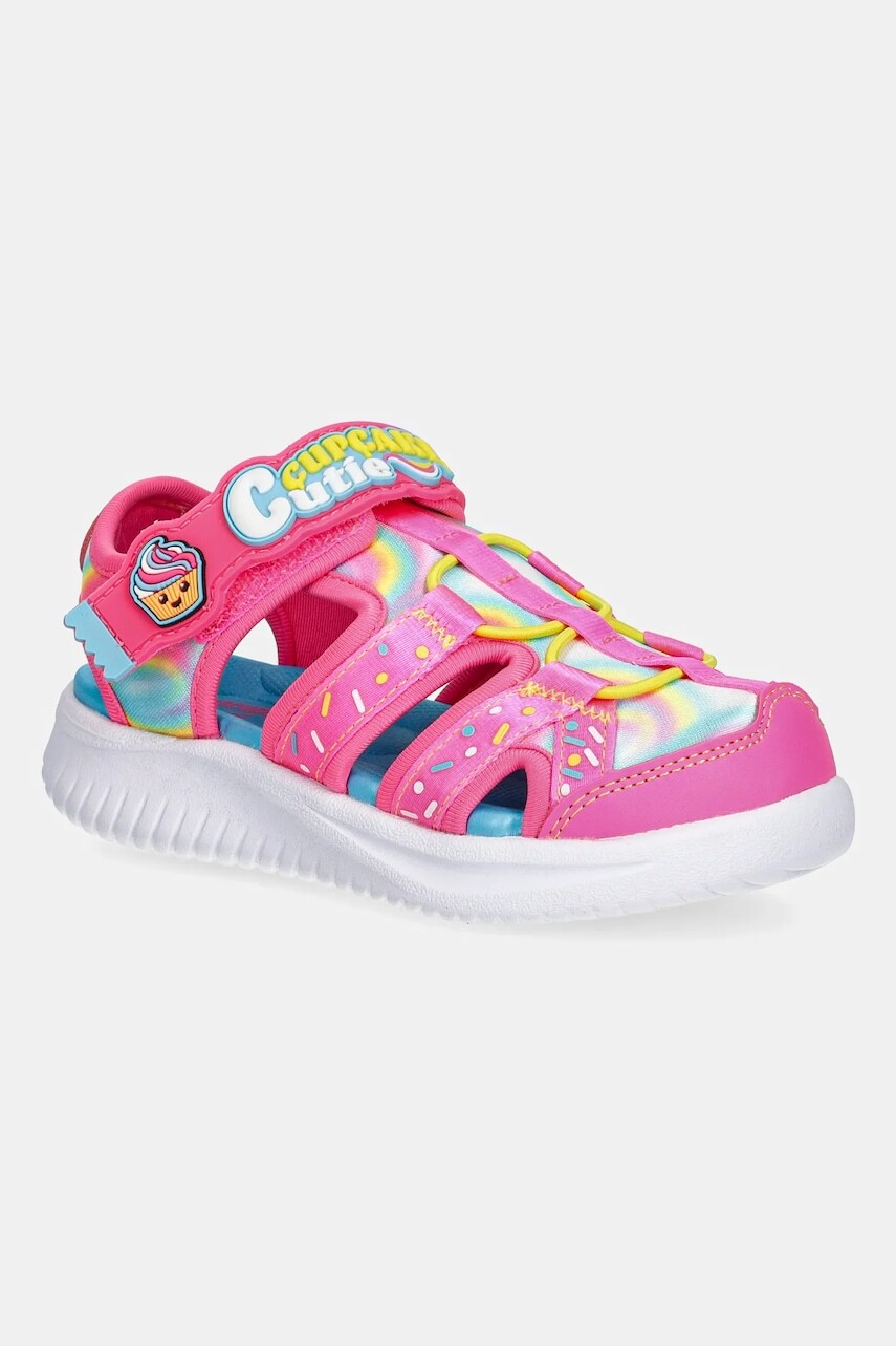 Detské sandále Skechers JUMPSTERS SANDAL ružová farba, 303273N
