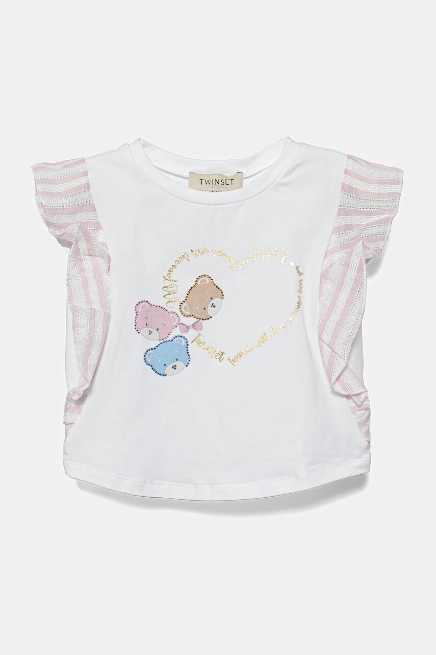 Detské tričko Twinset biela farba, 251GJ242A