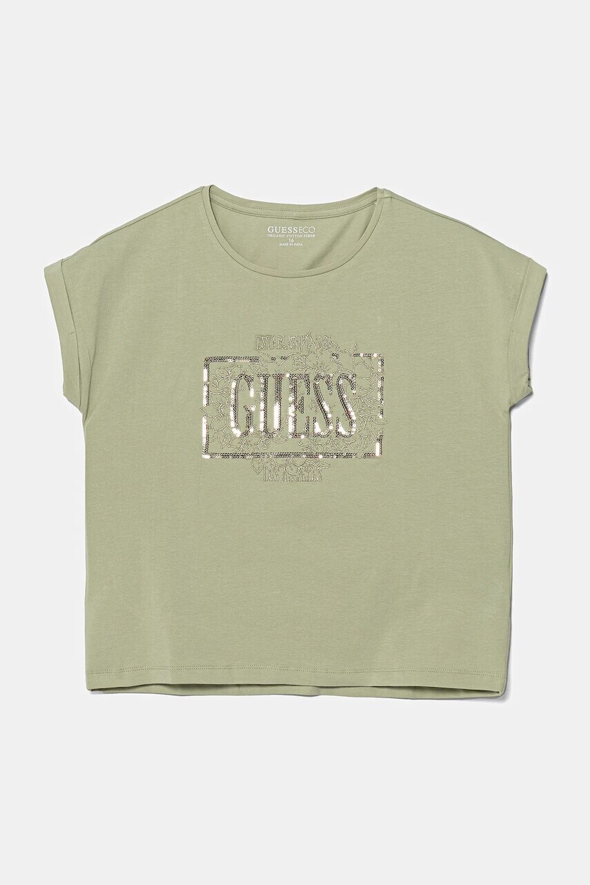 Detské tričko Guess zelená farba, J5GI18 K6YW4