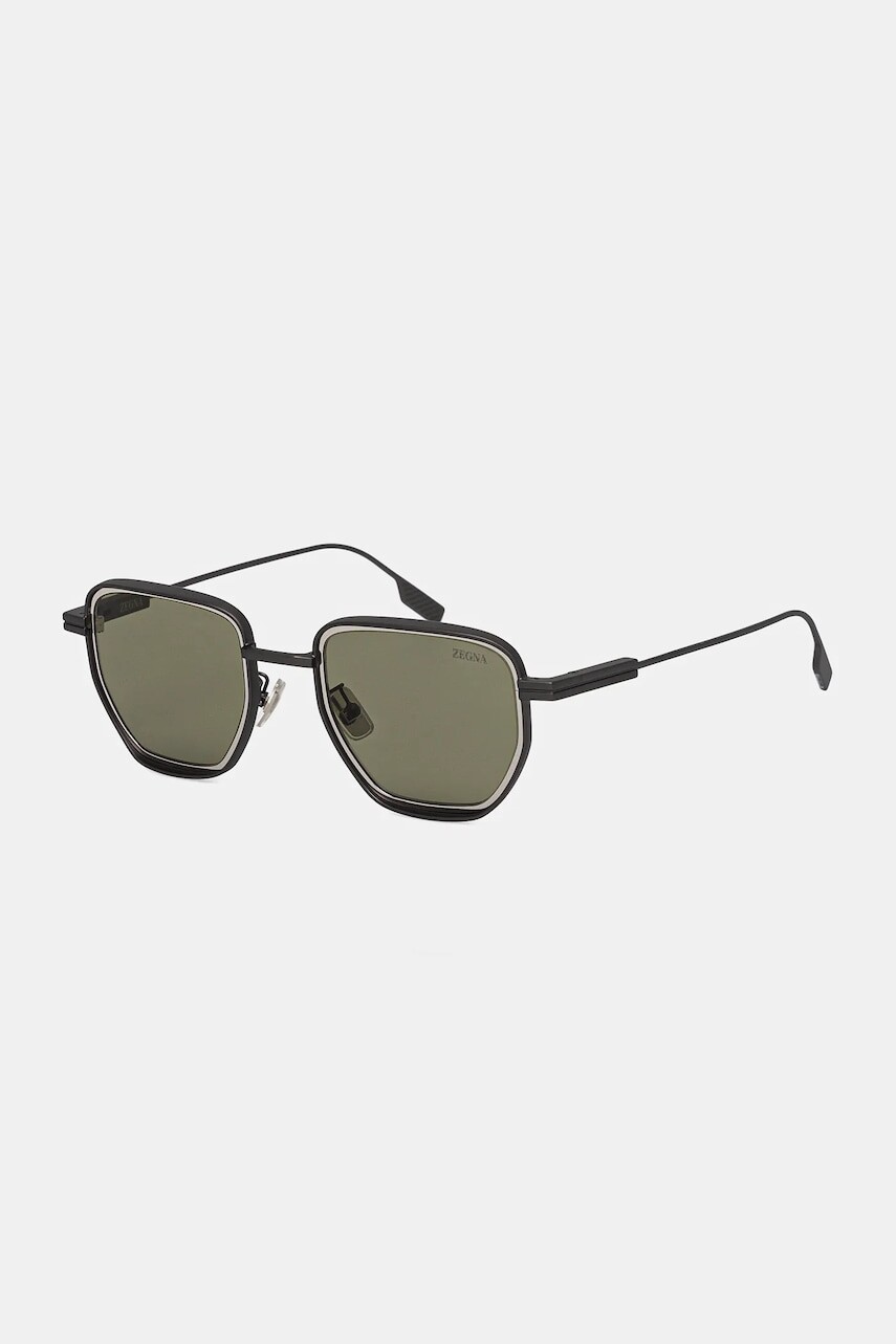 Slnečné okuliare Zegna strieborná farba, EZ0256_4909N